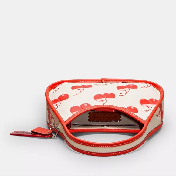 Coach Ergo Shoulder Bag In Coachtopia Leather With Cherry Print - Picture 4 of 6